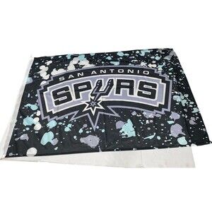 San Antonio Spurs Indoor Outdoor Banner Flag Paint  28 Inches By 40 Inches NBA